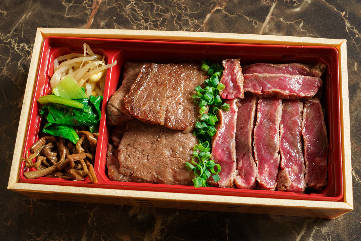 ステーキ＆上焼肉弁当